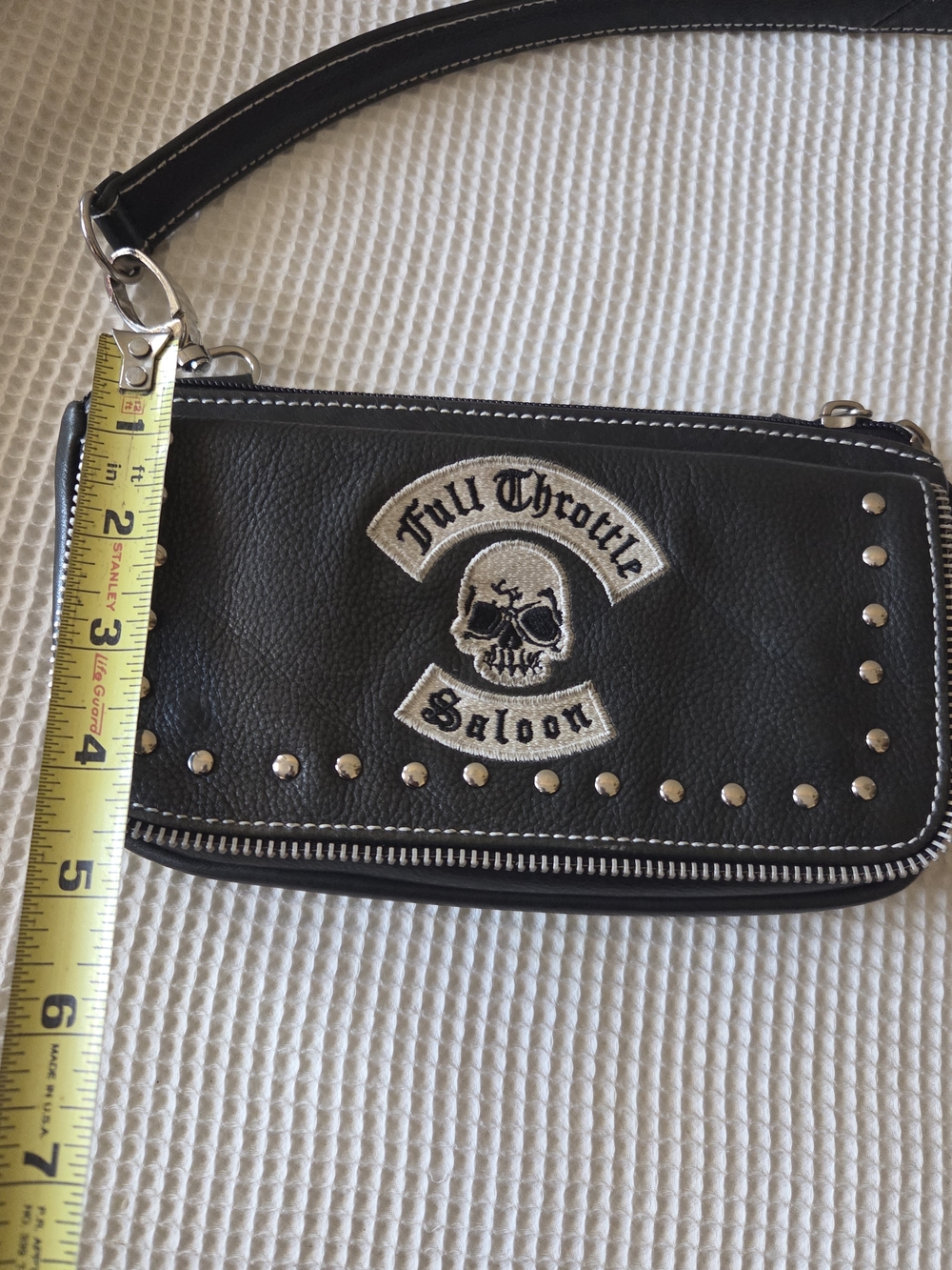 Harley-Davidson Black Leather Fringe Crossbody Bag - Picture 9 of 13